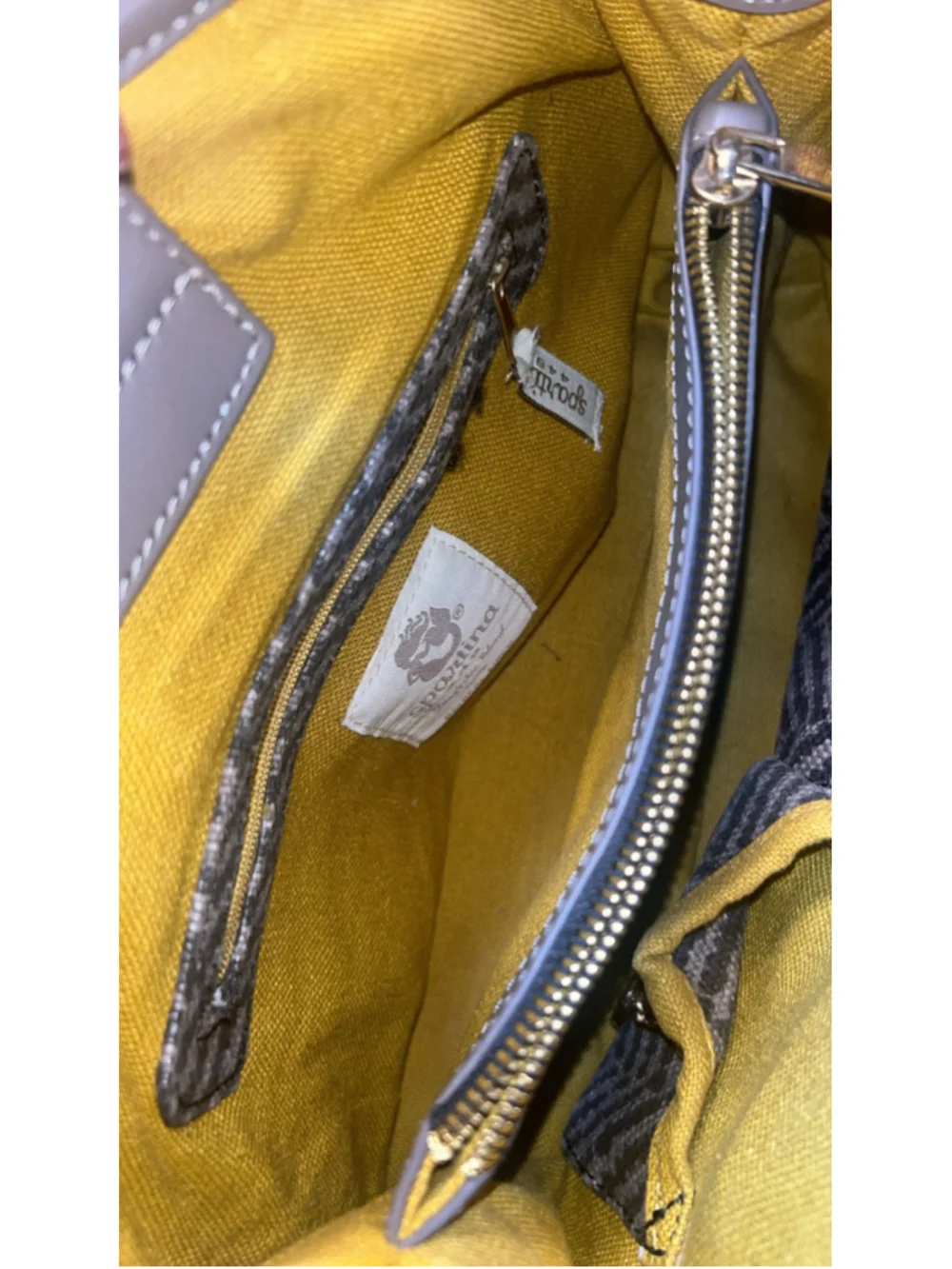 Women's Spartina 449 Satchel Bag One Size Grey and Yellow